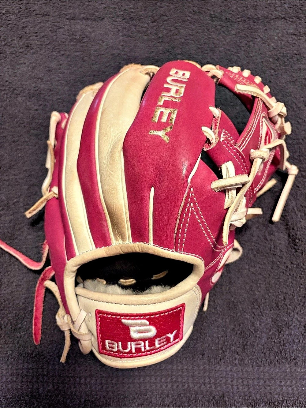 Burley Pro Series Fastpitch Infield Glove Pink & Cream